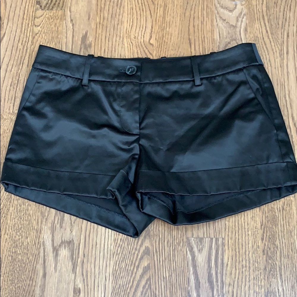 Vintage Bebe black satin shorts